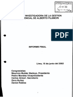 Informe Final Sobre La Gestión de Alberto Fujimori (2001)