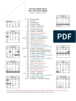 School Calendar 2016-17 (FINAL), Updated 9-26-16
