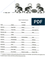 2010 Football Schedule