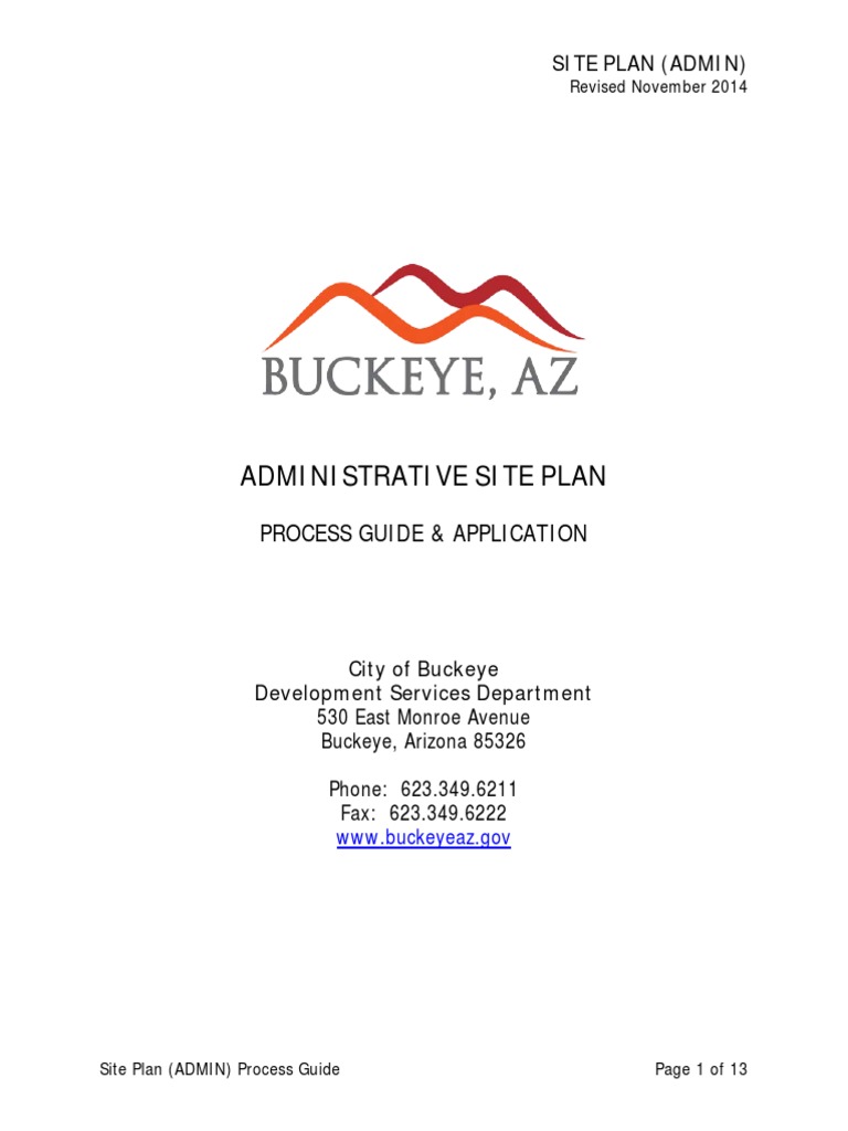 Buckeye Admin Site Plan Guide | PDF | Land Lot | Zoning