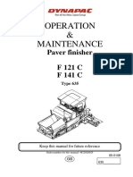 Mantenimiento y Operacion Asfatladora Dynapac f121 C