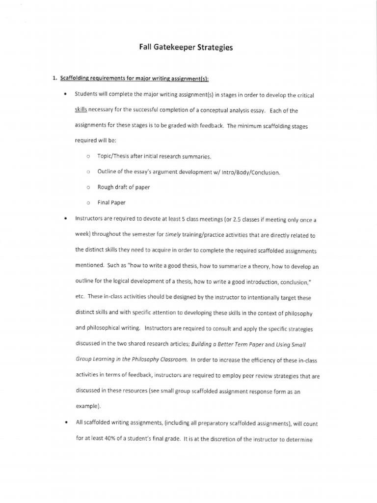 Fall Gatekeeper Strategies | PDF