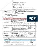 APRENDIZAJE KNOWLEDGE #22 Grade 1° Sept. 27 To 29 From 2016