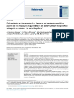 Estiramiento Activo Exc Ntrico Frente a Estiramiento Anal Tico Pasivo de Los m Sculos Isquiotibiales en Dolor Lumbar Inespec Fico Subagudo o Cr Nico U