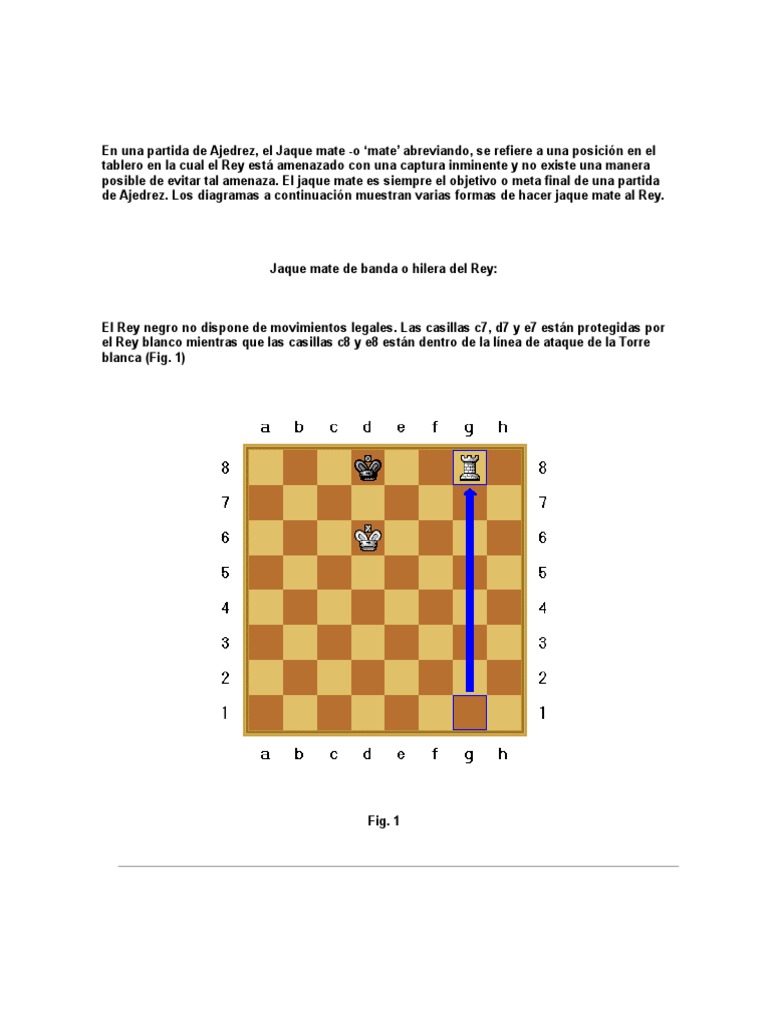 Tipos de Jaque Mate en Ajedrez | PDF | Ajedrez | Teoría del ajedrez