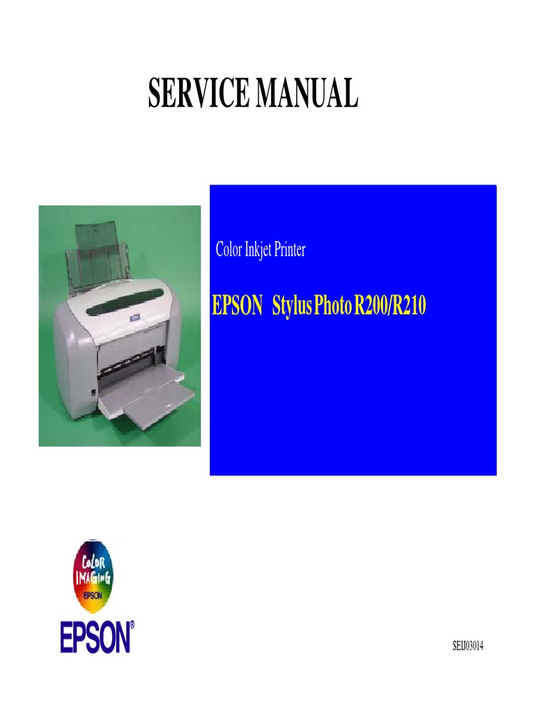 Epson R200-210 Service Manual PDF | PDF | Printer (Computing ...