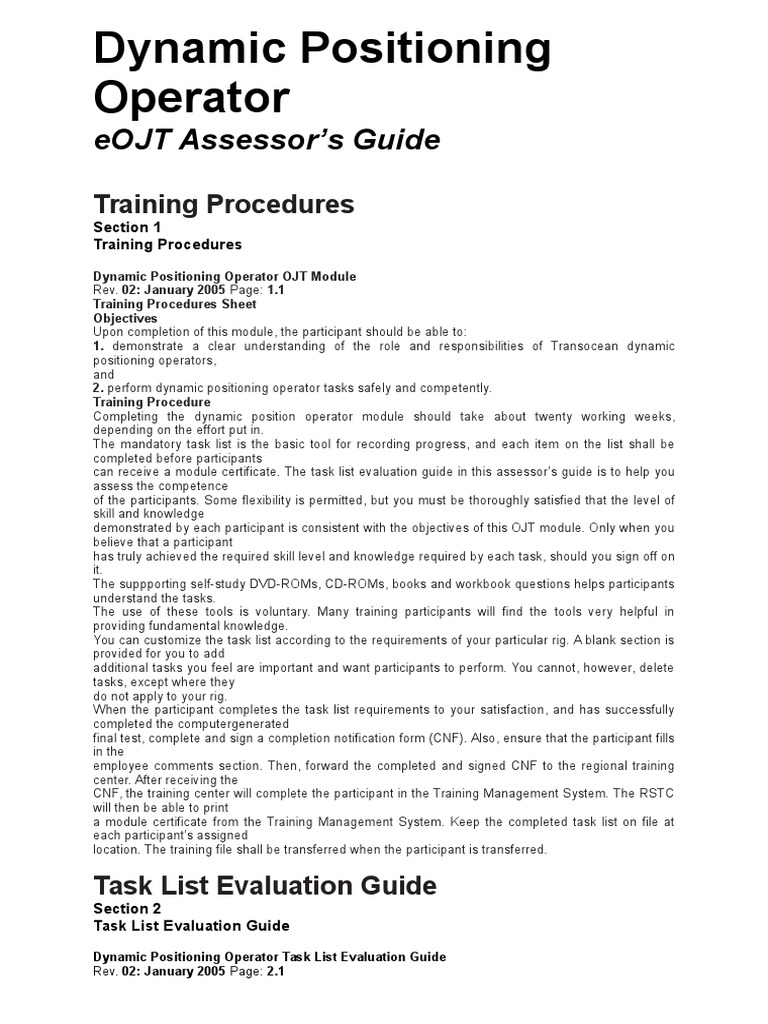 Ojt Corrigido Pdf Firefighting Drilling Rig