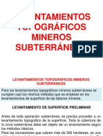 2. Levantamientos Topográficos Mineros Subterráneos