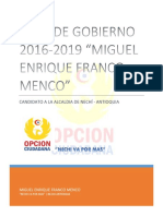 Plan de Gobierno 2016-2019