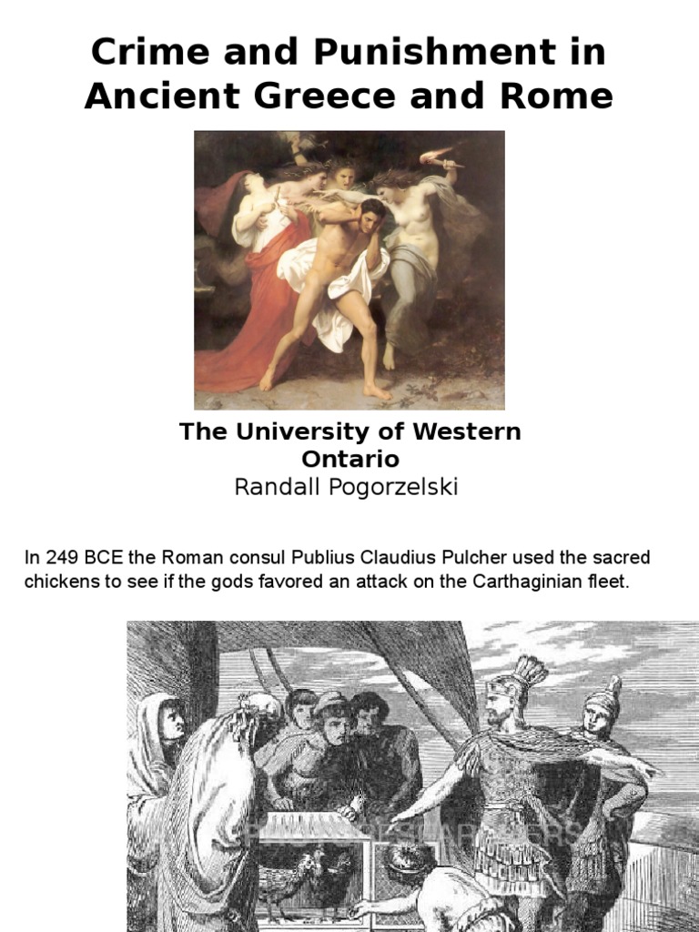 Crime and Punishment in Ancient Greece and Rome: The University of ...