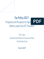 Tax Policy 2017