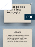 Pedagogía de La Ética Ó Ética Pedagogíca