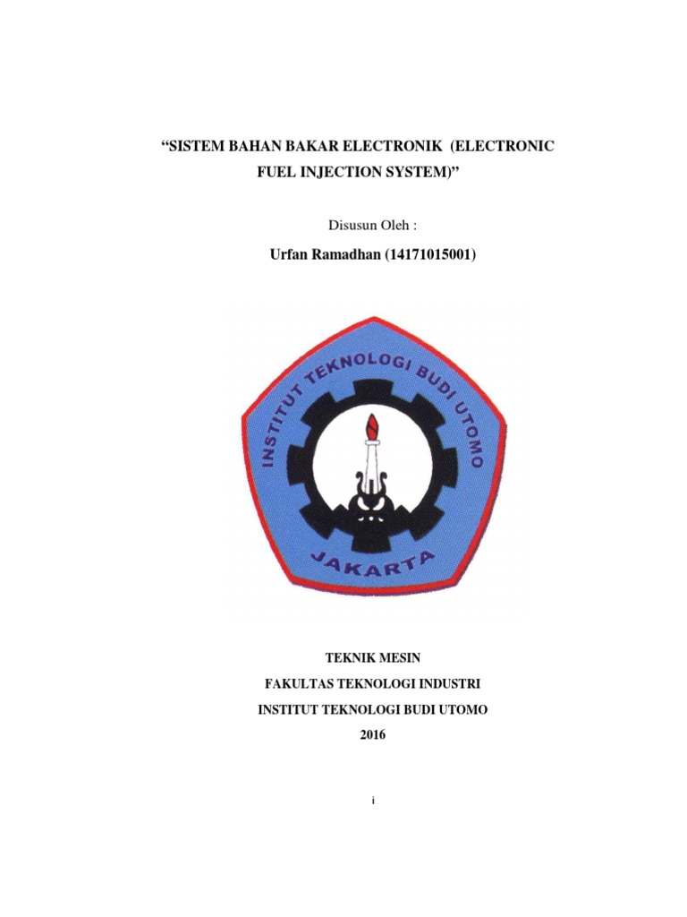 Makalah Sistem Bahan Bakar Elektronik Electronic Fuel Injection System