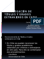 Reconocimiento de T Tulos y Grados Extranjeros en Chile (1)