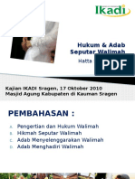 Hukum & Adab Seputar Walimah