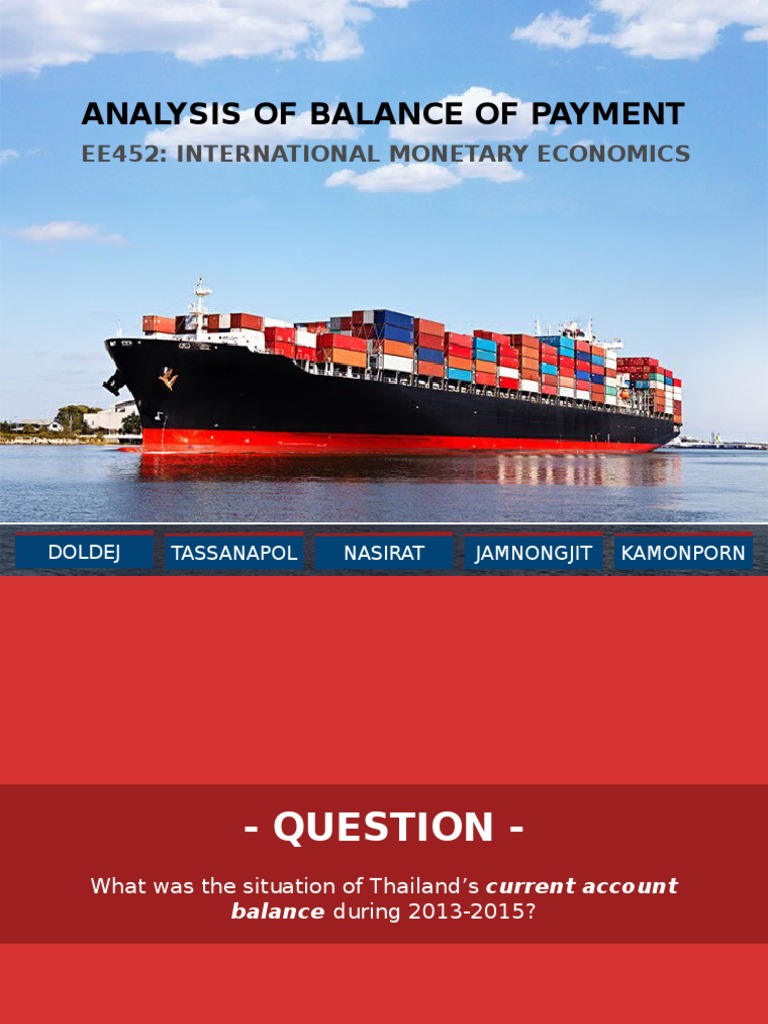 BoP Analysis For Thailand Download Free PDF Current Account