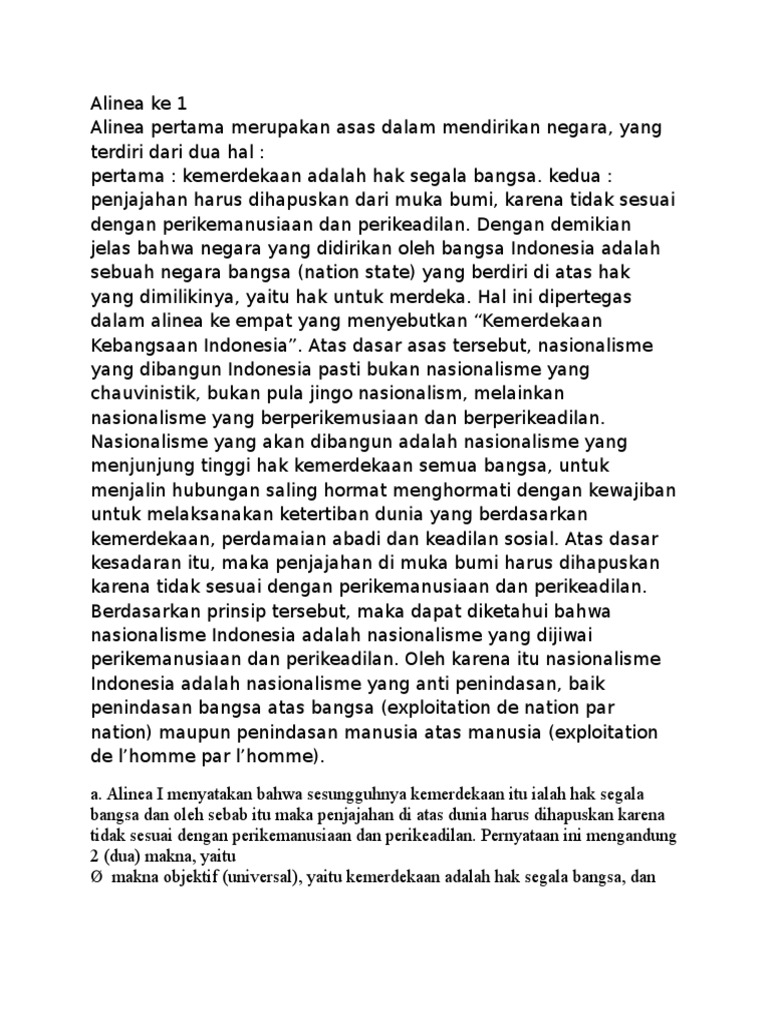 Teks Proklamasi 17 Agustus 1945 Tersebut Pada Alinea  