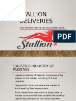 Stallion Deliveries Pakistan Logistics Industry