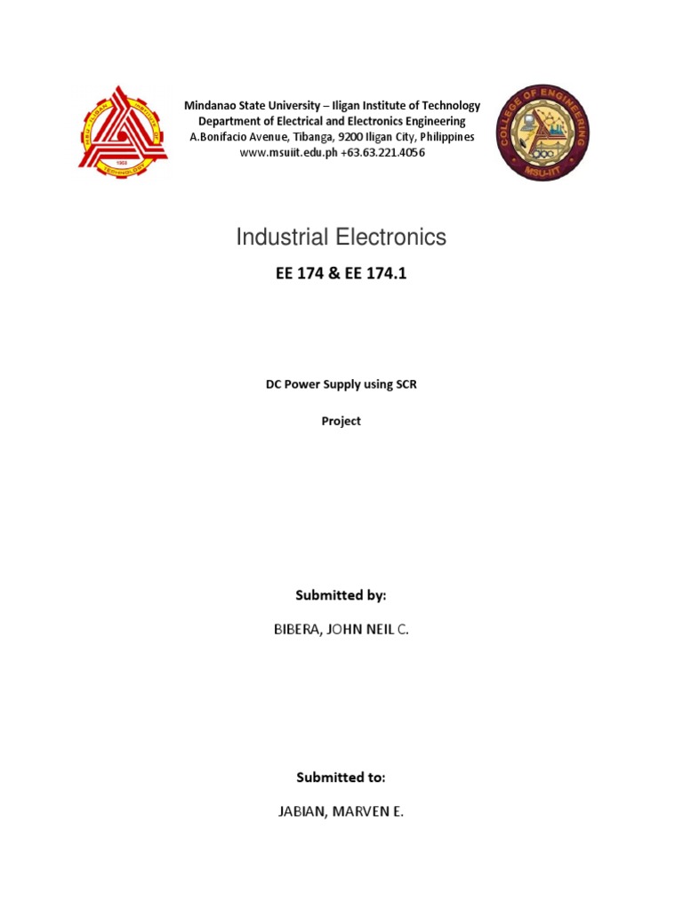 Industrial Electronics: EE 174 & EE 174.1 | PDF