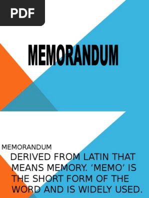 Memorandum