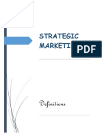 Strategic Marketing Definitions