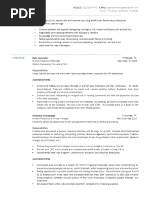 Resume! Regina Morgan, PHR 
