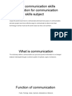 Why A Communication Skills Presentation For Communication Skills Subject
