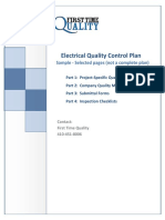 Electrical Quality Control Plan Sample