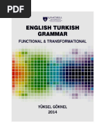 English Turkish Grammar Functional and Transformational Book