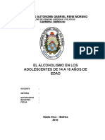 El alcoholismo en los adolescentes de 14 a 16 años