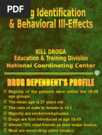 Drug Identification and Behavioral Ill-Effects