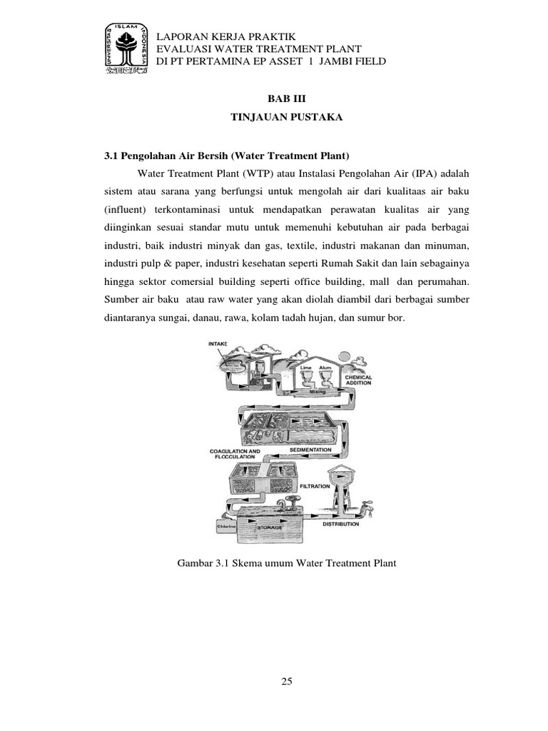 Evaluasi Pengolahan Air di WTP Pertamina | PDF