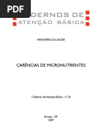 Cadernos de Atenção Básica-carências de Micronutrientes