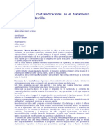 Indicaciones y Contraindicaciones en El Tratamiento Psicoanalítico de Niños