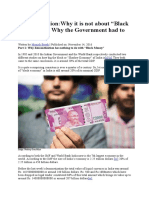 Demonetization - Why It Is Not About Black Money and Why The Government Had To Do It