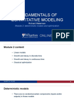 Module 2 Deterministic Model