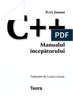 C++ Manualul Incepatorului PDF