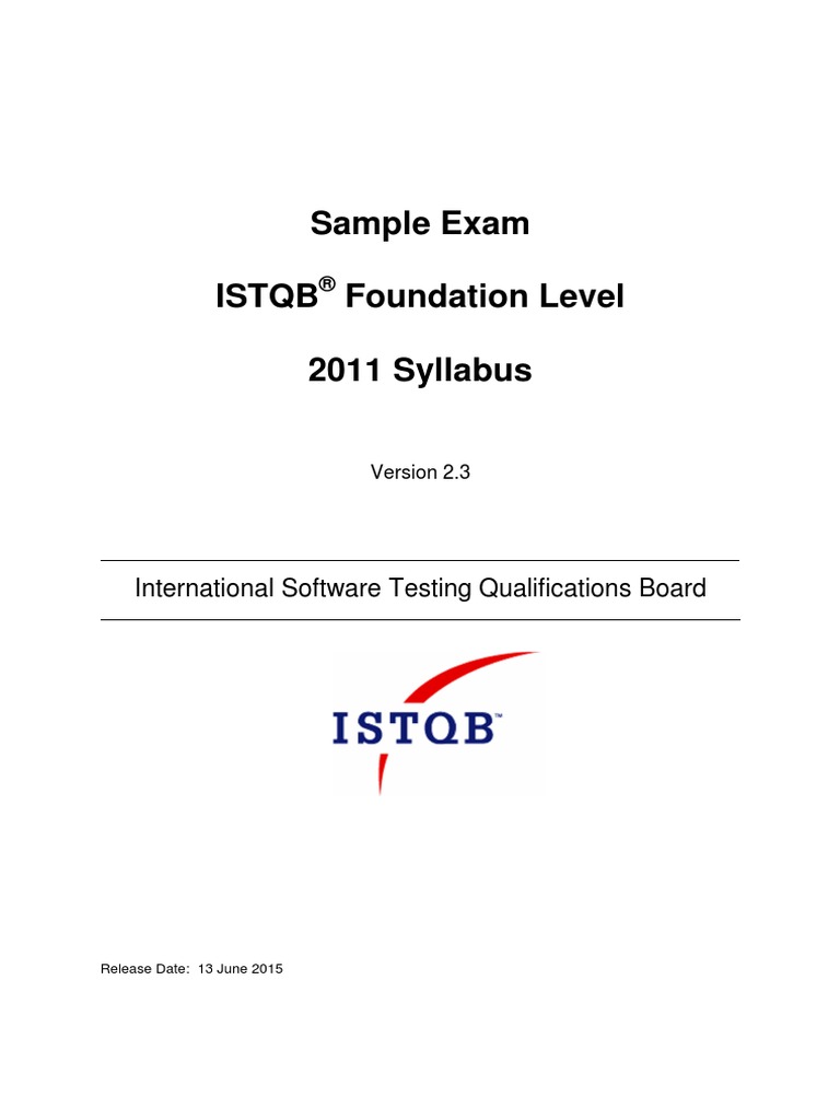 Istqb Foundation Exam Sample