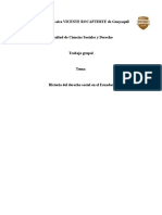 Historia Del Derecho Social en El Ecuador