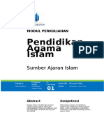 Modul PAI Sumber Ajaran Islam OL-1
