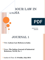 Labour Law in India- Journal Articles