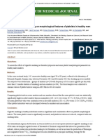 Effects of Cigarette Smoking on Morphological Features of Platelets in Healthy Men