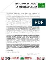 Nota Prensa PEEP Sobre Reválidas y Pacto Educativo-1