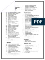 Lista de Útiles Inicial 4 y 5 Años