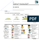 English Exam: First Year Primer Bimestre