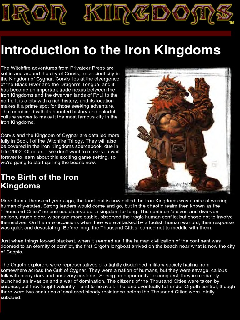Iron Kingdoms - Iron Kingdoms and Realms | PDF | Dwarf (Middle Earth ...