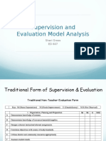 supervision and evalution model analysis