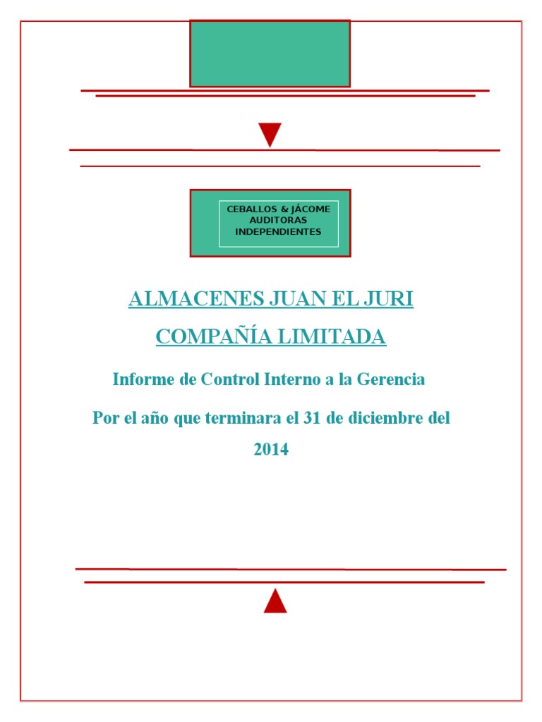 Informe de Control Interno 2014 | PDF | Auditoría | Contralor