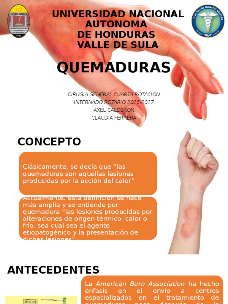 Clasificación y manejo de quemaduras | PDF | Quemar | Herida