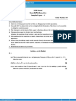 ICSE Sample Paper Class 9 - Mathematics - # 1 Questions - Topperlearning PDF
